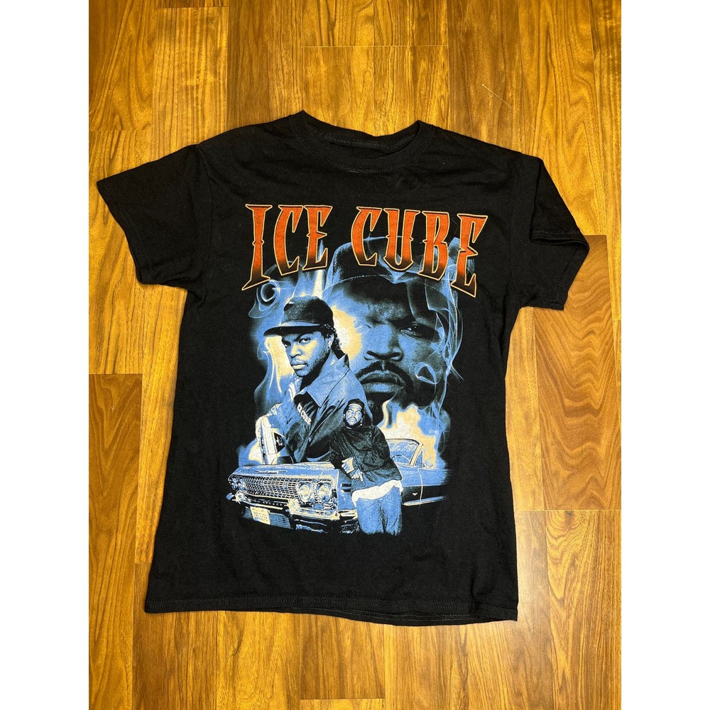 Ice-Cube - Retro Graphic T-Shirt - Black - 90's - Rap - Size Small